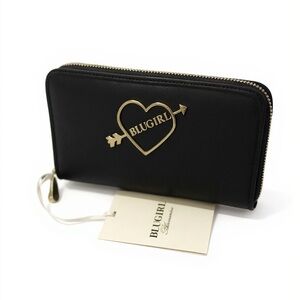 Blumarine Blugirl Black Wallet with Gold Heart Detail NIB